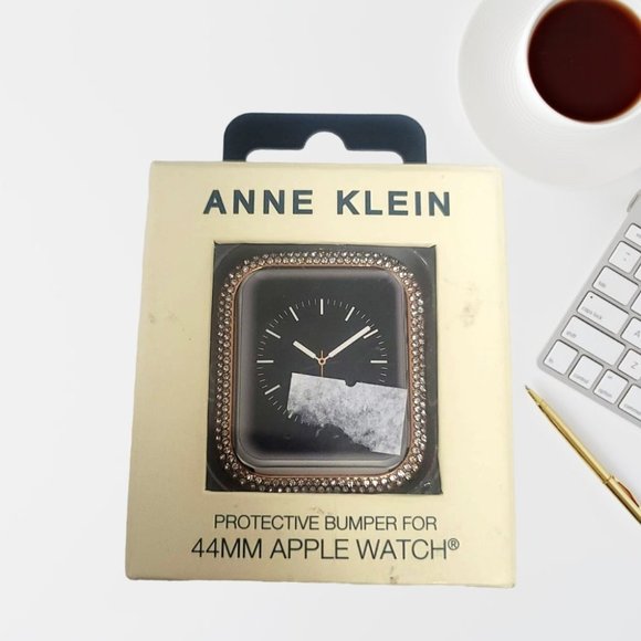 Anne Klein rose gold crystal encrusted protective case for Apple Watch- 44mm - Picture 6 of 6